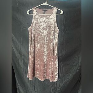 Velvet Sleeveless Dress in dust pink and grey forever 21 size small